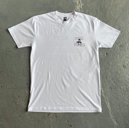 Disk Frisk Logo T Shirt White